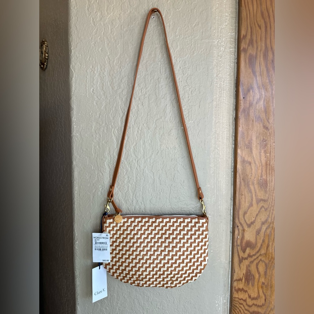 Petit Moyen Natural & Cream Woven Zig-Zag NWT $365 - Picture 4 of 12